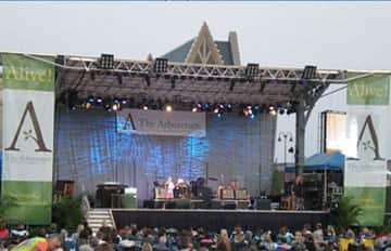 Century 40x24 mobile stage rental at Chicago concert festival