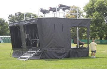 16x16 mobile stage front of house at Chicago music festival
