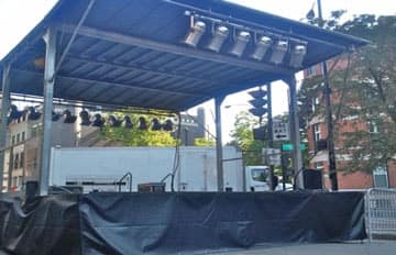16x16 mobile stage rental at Chicago street festival