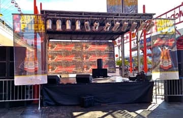 16x16 mobile stage rental at Miami Florida music fest