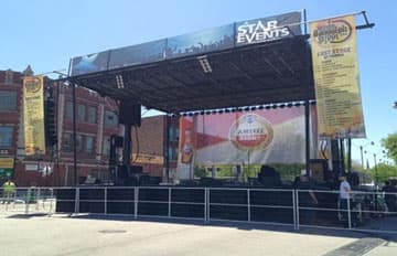 SL 260 mobile stage rental at Chicago music festival