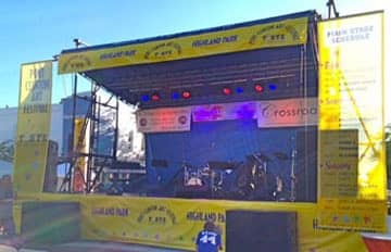 Mobile stage rental at Chicago street festival
